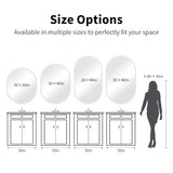 GLASHOM Frameless Bathroom Mirror, 30x40 inch Frameless Wall Mirrors Beveled Edge Wall Mounted, Oval Mirror for Bathroom, Living Room, Over Sink, Entryway Mirror Horizontal or Vertical