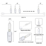 MULTI-SPARKING White Christmas LED Lights - 35 Count Cool White Christmas String Lights for Small Tree, Crafts, Holiday, Indoor/Outdoor Decorations, 11 Feet White Wire, UL Certified, Connectable