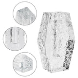 Glacier Series Crystal Vase 6.3-inch High, Modern Crystal Home Office Decor for Living Room Dining Table Centerpieces, Birthday and Wedding