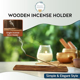 Alternative Imagination Wooden Incense Holder Tray - 10-Inch Ash Catcher for Single Incense Sticks, Meditation Accessories, Spiritual Decor, Home Fragrance, Mindfulness, Altar Display, Room Accent