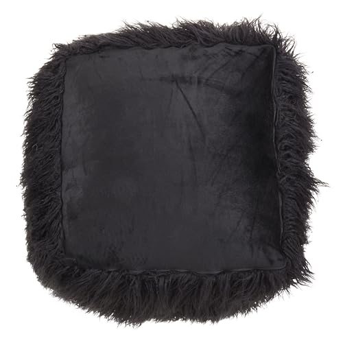 SARO LIFESTYLE Snug Haven Faux Fur Pouf