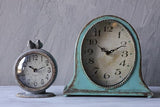 Creative Co-Op Grey Pewter Mantel Clock with Birds