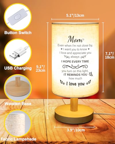Mothers Day Gifts for Mom, Unique Mom Birthday Gifts from Daughter Son, Mom Gifts for Mother's Day from Daughter Son, Beautiful Mother Lamp Gifts for Bedroom Home Decoration