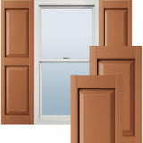 12"W x 31"H Lifetime Vinyl, TailorMade Two Equal Panels, Raised Panel Shutters, w/Shutter-Loks (Per Pair), Treated Cedar