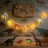 12 LED Dinosaur String Lights Battery Operated Dinosaur Lights String Realistic Looking Dino Lights for Boys Bedroom Garden Patio Decoration（8 Mode