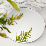 8 inch Glass Round Mirror Circle Wall Mounted for Bathroom, Living Room, Home Decor, Small Round Mirror Plate Trays for Wedding Table Centerpieces