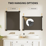 Oak Wood Effect Framed Wall Mirror, 22x30 Rectangle Mirror, Anti-desilvering Tempered Glass, Sustainable& Sturdy Frame, Farmhouse Mirror, Anti-Rust, 3min Fast Setup for Bathroom Living Room