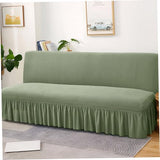 Futon Cover Stretch Futon Mattress Cover Thicken Armless Sofa Cover with Skirt Soft Futon Covers Non-Slip Futon Slipcovers Washable Futon Couch Cover for Home
