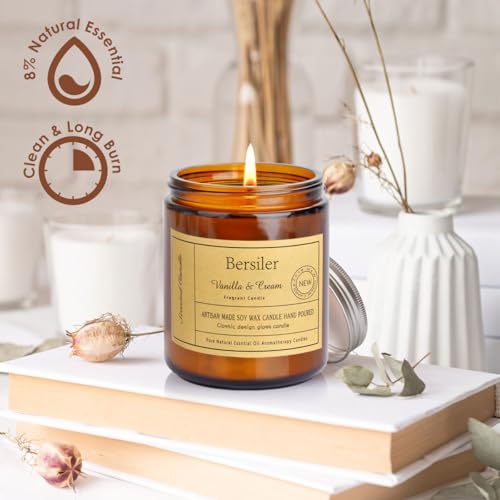 Vanilla Cream Scented Candles, Soy Candles for Home Scented