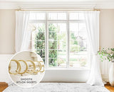 BlastHome® Luxury Curtain Rings – Premium Metal with Quiet, Smooth, Removable Nylon Inserts – Pinhooks and Clips Included – 1 1/2" Inside Diameter – 18 Rings for Two Standard Curtains – Brushed Gold
