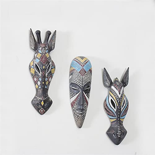 OTARTU African Mask Wall Sculpture Hand Carved African Tribal Wall Mask Art