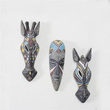 OTARTU African Mask Wall Sculpture Hand Carved African Tribal Wall Mask Art