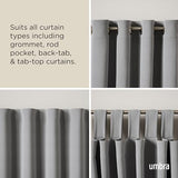 Umbra Twilight Curtain Rod Set – Wrap Around Design Ideal for Blackout or Room Darkening Panels, 30 to 84 Inches, Nickel