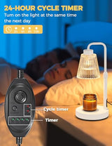 GODONLIF Candle Warmer Lamp with Timer Dimmable, Birthday Gifts for Women Mom, House Warming Gifts New Home Decor, Wax Melt Warmer for Jar Candles with 2 Bulbs
