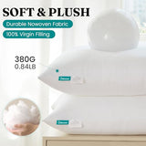 Oubonun 16 x 16 Throw Pillow Inserts - Soft, Plush & Decorative Down Alternative Pillows for Couch Sofa Bed, Machine Washable - White, Pack of 4