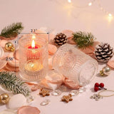 6 Pcs Clear Votive Candle Holders for Wedding, Glass Tea Lights Holder.
