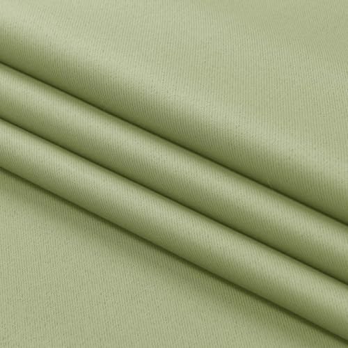 Aiyufeng Sage Green Blackout Curtains for Bedroom 63 Inch Length 2 Panels Set, Solid Thermal Insulated Energy Saving Rod Pocket Window Treatment Curtains Blackout Drapes, W40 x L63 Inch, Sage