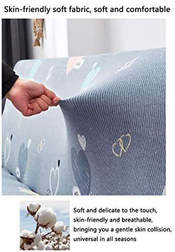 YOPOIY Stretch Futon Cover Elastic Feature Rich Textured High Polyester Futon Slipcover Printed Armless Sofa Cover with Elastic Bottom -10-160-190cm