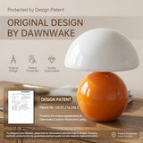 Mushroom Lamp Table Lamp for Bedroom,Desk Bedside Small Lamps for Living Room Night Stands,Mushroom Decor Cute Mini Modern Mid Century Lamps,Unique Aesthetic Home Living Room Decor(Orange)