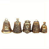 5pcs/Set Mini Antique Bell China's Mini Brass Copper Sculpture Pray Buddha Fengshui Bell Invitation Buddhism Chinese Bells Home Decor