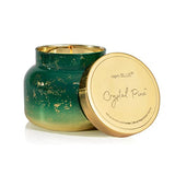 Capri Blue Glimmer Jar Candles - Luxury Holiday Scented Candles for Home - Long Lasting Soy Wax Blend - Scented Holiday & Home Decor - Crystal Pine Oversized Signature Jar (28 oz)