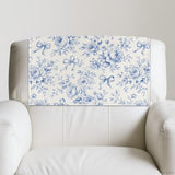 Talayituse Toile De Jouy Floral Bow Print Recliner Headrest Covers for Leather Recliner Universal Sofa Headrest Protector, 17 x 27 inch, Furniture Protectors for Loveseats Theater Seat, 3 Pack