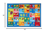 Rugshop Kids Educational Learning Alphabet Symbols Non Skid (Non Slip) Area Rug 3'3" x 4'7" Multi