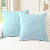 CaliTime Decorative Throw Pillow Covers 20 X 20 Inches Light Blue Grey