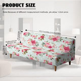 Flower Futon Cover Stretch Sofa Bed Covers Washable Armless Sofa Slipcover Couch Slip Cover Elastic Furniture Protector for Home Dogs Cats Pets