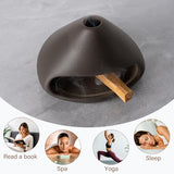 MOUGIGI Palo Santo Holder Incense Burner-Zongzi Clay Smudge Bowl with Chimney, Mini Ceramic Fireplace for sage、Cone Burning, Aromatic Home Decor, Ceramic ash Tray, Anxiety Relief Meditation for Women