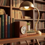 1 Pc Mini 2-1/2 Insert Clock 65mm Round Movement Clock White Face Tone Roman Numerals Head Mini Home Décor Product (Gold)