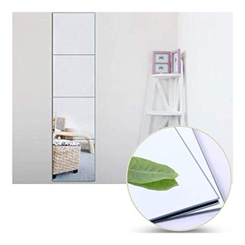 Floor Mirror Bedroom Foyer Floor Mirror eless Full-Length Mirror DIY Stitching for Bathroom 4 Pieces AN1017 914 (Size : 40cm*40cm)