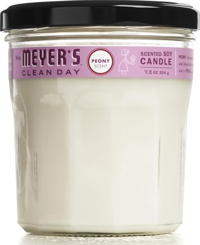 MRS. MEYER'S CLEAN DAY Soy Aromatherapy Candle, Peony, 7.2 oz