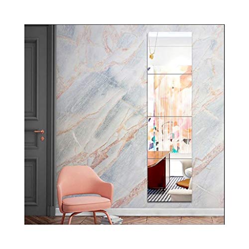 DIY Stitching Paste Wall Hanging Mirror European-Style Floor Mirror Full-Length Mirror Dual-use Fitting Mirror Long Mirror Floor Mirror 11.8in×11.8in