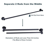 18-31.5 inches Adjustable Magnetic Curtain Rod for Metal Door, Magnetic Towel Bar Holder for Kitchen Refrigerator, Magnet Flip Calendar Chart Rod for Whiteboard, Black, 1 Pack