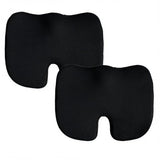 2 Pcs Machine Washable Seat Cushion Covers, Universal Fit & Comfort, Premium Replacement (Cover Only) (Black)