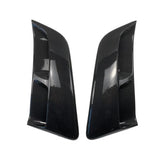 2PCS Fit for Ford Mustang 2015-2023 Car Side Vents Rear Outlet Scoop Trim Door Exterior Rear Window Shutter Louver Cover(Glossy Black)