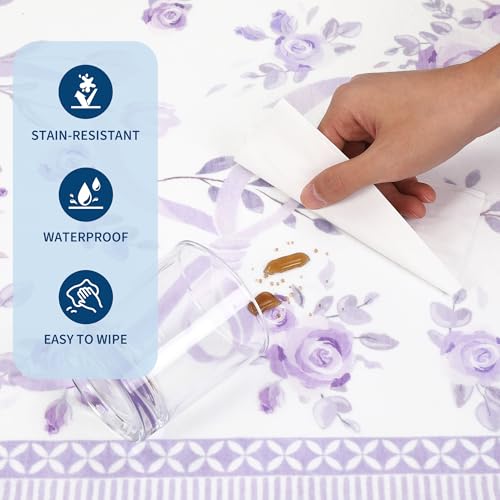 GarveeHome Purple Bow Rugs for Bedroom Girls, 4x6 Rug for Living Room with Soft Low Pile, Floral Washable Lavender Area Rug for Nursery Kids Playroom Dorm Office Carpet Bow Decor