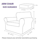 ZNSAYOTX Luxury Velvet Chair Slipcovers with Arm 2 Piece Stretch Chair Covers for Living Room Thick Soft Armchair Slipcover Anti Slip Pet Friendly Furniture Protector (Black),30"-47"(1 Cushion)