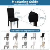 Stretch Dining Room Chair Covers Set of 6, Removable Washable Chair Covers for Dining Chairs,Dining Room, Hotel, Ceremony
