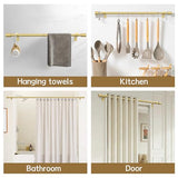 GXOACKJ Curtain Rods for Windows 28 to 48-60 Inches, 5/8 Inch Gold Adjustable Small Curtain Rod Set with Brackets for Bedroom Living Room