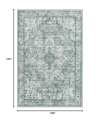 9x12 Washable Area Rug, Non Slip Large Rug for Bedroom Living Room