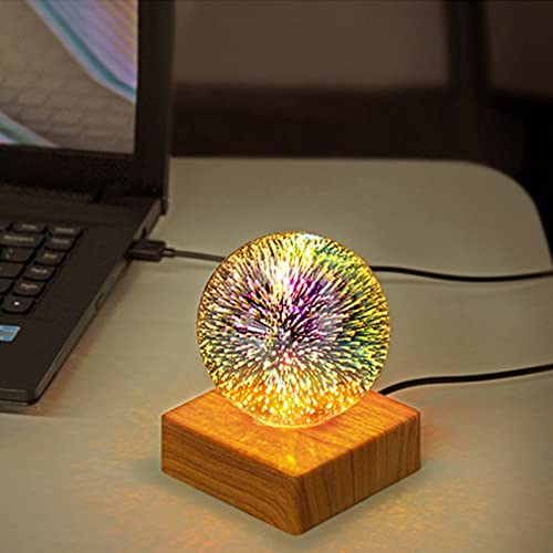 3D Fireworks Christmas Projector Lamp for Bedroom Study Art Decor Lighting Fixtures