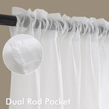 MIULEE White Sheer Curtains 84 Inches Long, 4 Panels Set, Light Filtering Rod Pocket Voile Drapes for Living Room and Bedroom, Airy Soft Fabric Window Treatments, 42 x 84 Inches