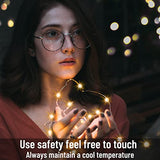 16 Pack 30 Led Fairy Lights Battery Operated String Lights 10 Feet Waterproof Twinkle Lights Mason Jar Lights Silver Wire Firefly Lights for Christmas Party Wedding Patio Warm White