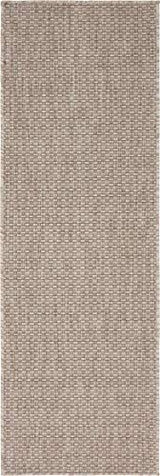 Unique Loom Collection Casual Transitional Solid Heathered Indoor/Outdoor Flatweave Area Rug (2' x 6' 1" Runner, Beige/Ivory)