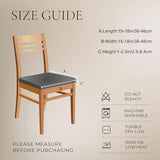 SearchI Waterproof PU Leather Seat Covers for Dining Chairs, 4 Pack Stretch Dining Room Chair Seat Covers, Kitchen Chair Seat Covers Protectors (Black)