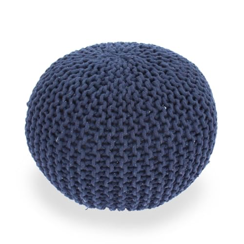 Moro Knitted Cotton 20 x 20 Round Pouf