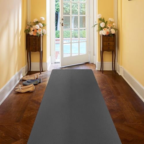 Hallway Runner Rug for Kitchen, 2'x6' Leather-Look Vinyl Waterproof