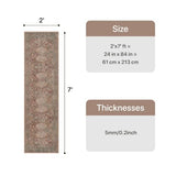 2x7 Runner Rug, Non Slip Washable for Hallway, Brick